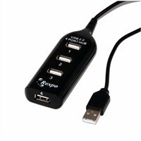 Rexpo UH177 4 Port USB Hub Firewire - Siyah