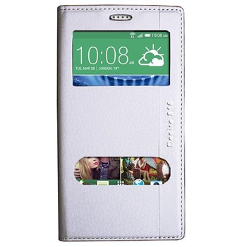 Magnum HTC Desire 816 Magnum Pencereli Kılıf Beyaz MGSBEFGHS35