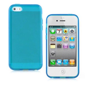 Soft TPU iPhone 4 Slikon Mavi Kılıf MGSACENRVWU