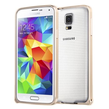 Microsonic Samsung Galaxy S5 Ultra Thin Metal Bumper Kılıf Sarı