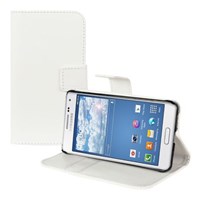 Microsonic Cüzdanlı Standlı Deri Samsung Galaxy Alpha Kılıf Beyaz