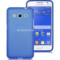 Transparent Soft Samsung Galaxy Core 2 Kılıf Mavi