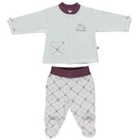 Bebetto F730C Penye Mini Bebek Pijama Takımı Yağmur Damlası Mor 0-3 Ay (56-62 Cm) 33443773