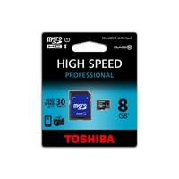 Toshiba 8GB (30MB/sn) MicroSDHC Class10 UHS-1 Hafıza Kartı + SD Adaptör Telefon Hafıza Kartı