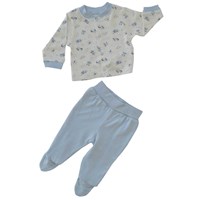 Bebetto F822 Tpy World Penye Mini Pijama Takımı Mavi 3-6 Ay (62-68 Cm) 33445772