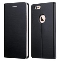 Totu Design Book Series İphone 6S Side Leather Standlı Kılıf Siyah