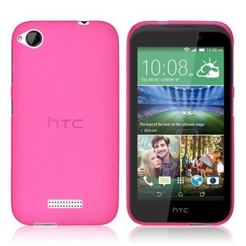 Microsonic HTC Desire 320 Kılıf Transparent Soft Pembe