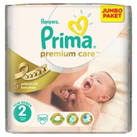 Prima Bebek Bezi Premium Care Mega Paket Junior Jumbo No:2 (3 - 6 Kg) 90'lı