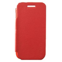 Samsung Galaxy W i8150 Kılıf Kapaklı Flip Cover Kırmızı