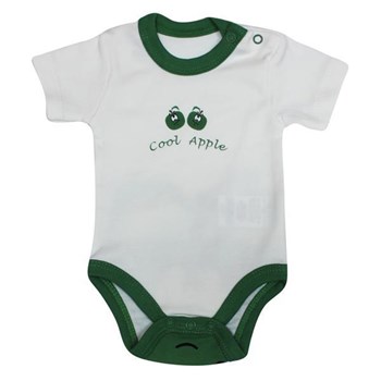 Babycool 2211 Elma Baskılı Kısakol Body Krem-Yeşil 9-12 Ay (74-80 Cm) 33320761