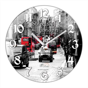 If Clock London Street Duvar Saati D64