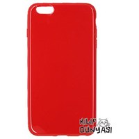 iPhone 6 Plus 5.5'' Kılıf Süper Silikon Arka Kapak Kırmızı