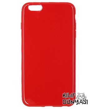 iPhone 6 Plus 5.5'' Kılıf Süper Silikon Arka Kapak Kırmızı