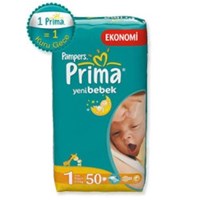 Prima Bebek Bezi Yeni Bebek 1 Numara Yenidoğan Ekonomi Paketi 50 Adet