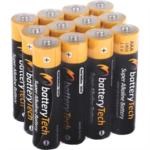 Battery Tech 1 5 V AAA LR03 Süper Alkalin Kalem Pil 12'li Paket