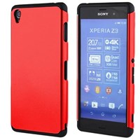 Microsonic Slim Fit Dual Layer Armor Sony Xperia Z3 Kılıf Kırmızı