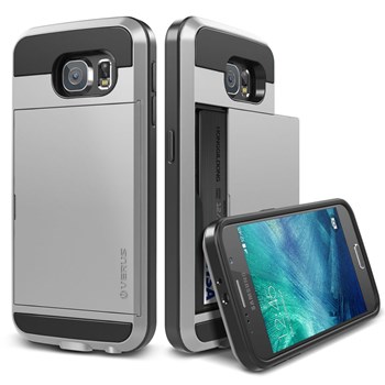 Verus Samsung Galaxy S6 Case Damda Slide Series Kılıf - Renk : Light Silver