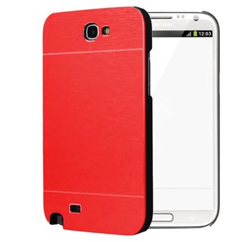 Microsonic Samsung Galaxy Note 2 Kılıf Hybrid Metal Kırmızı