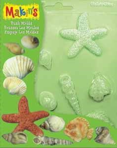 Makin's Clay Push Mold Şekilleme Kalıbı Deniz Kabukları THT39003