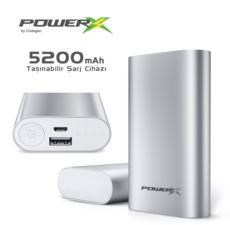 CODEGEN Powerx 5200 mAh Gümüş Powerbank Taşınabilir Şarj Cihazı - A5-S