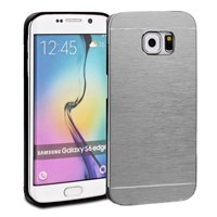 Microsonic Samsung Galaxy S6 Edge Kılıf Hybrid Metal Gümüş