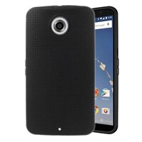 Microsonic Dot Style Silikon Motorola Nexus 6 Kılıf Siyah