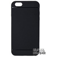 iPhone 6 Plus 5.5 Kılıf Silikon Renkli Çerveçeli Siyah