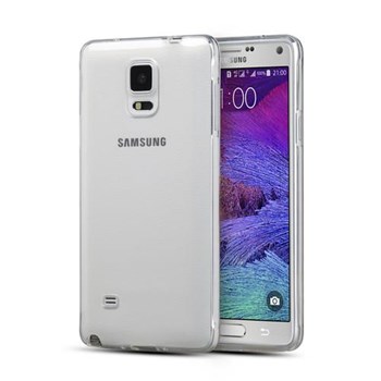 Microsonic Glossy Soft Samsung Galaxy Note 4 Kılıf Şeffaf