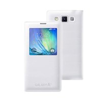 Microsonic View Cover Delux kapaklı Samsung Galaxy A7 kılıf Akıllı Modlu Beyaz
