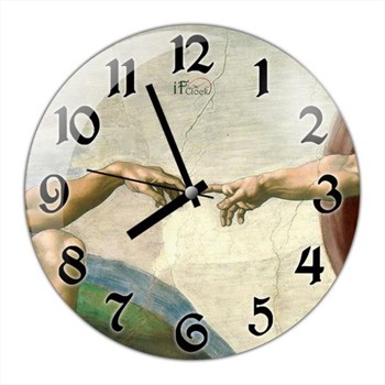 If Clock Tanrının Dokunuşu Duvar Saati Rep-10