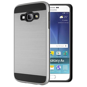 Microsonic Samsung Galaxy A8 Kılıf Slim Heavy Duty Gümüş CS300-SHD-GLX-A8-GMS