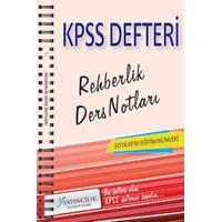KPSS Eğitim Bilimleri Rehberlik Ders Notları X Yayınları 2016 (ISBN: 9786059083515)