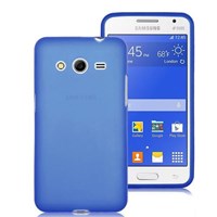 Microsonic Transparent Soft Samsung Galaxy Core 2 Kılıf Mavi
