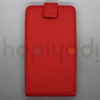 Samsung Galaxy Wonder i8150 Kılıf Kırmızı Dik Kapaklı Tokalı