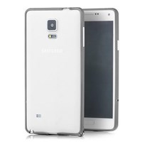 Microsonic Samsung Galaxy Note 4 Ultra Thin Metal Bumper Kılıf Gümüş