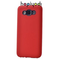 Samsung Galaxy E7 Kılıf Line Silikon Tırtıklı Kapak Kırmızı