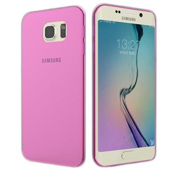 Microsonic Transparent Soft Samsung Galaxy S6 Edge Kılıf Pembe