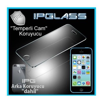 IPG Apple iPhone 5C Temperli Cam Görünmez Ekran+Arka Koruyucu