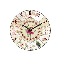 Cadran Luxury Vintage Bombeli Cam Duvar Saati Çiçek Dilimleri-1 32762518