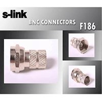 S-LINK SL-F186 18mm x 8mm 50 Adet RG6 Konnektör (Erkek)