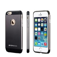 TOTU Knight Series iPhone 6 Plus PC+Aluminum case - Renk : Gray