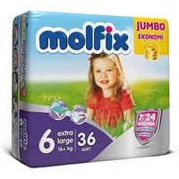Molfix Jumbo 6 Extra Large 16+ Kg (36'lı)