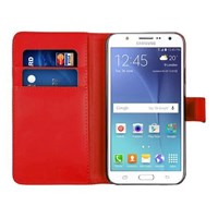 Microsonic Samsung Galaxy J7 Kılıf Cüzdanlı Deri Kırmızı