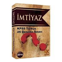 İmtiyaz KPSS Türkçe 25 Deneme Sınavı Kariyer Meslek Yayıncılık 2016 (ISBN: 58588)