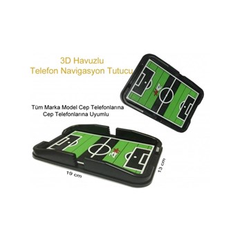 Z tech Futbol Sahası 3D Kaymaz Telefon Navigasyon Tutucu