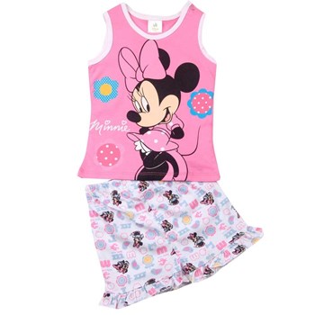 Minnie Mouse MN4400 Kız Bebek Şort Takımı Pembe 12-18 Ay (80-86 Cm) 33443116