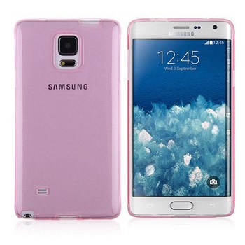 Soft TPU Galaxy Note 4 Edge Ultra Slim Silikon Kılıf Pembe MGSCDFGHUV8