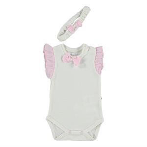 For My Baby Kurdelalı Body Ekru 3-6 Ay 20760781