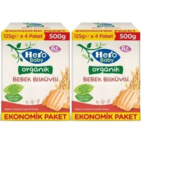 Hero Baby Organik 2x500 gr Bebek Bisküvisi