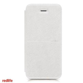 Redlife Iphone 5/5s Suni Deri Standlı Cüzdan Kılıf Beyaz